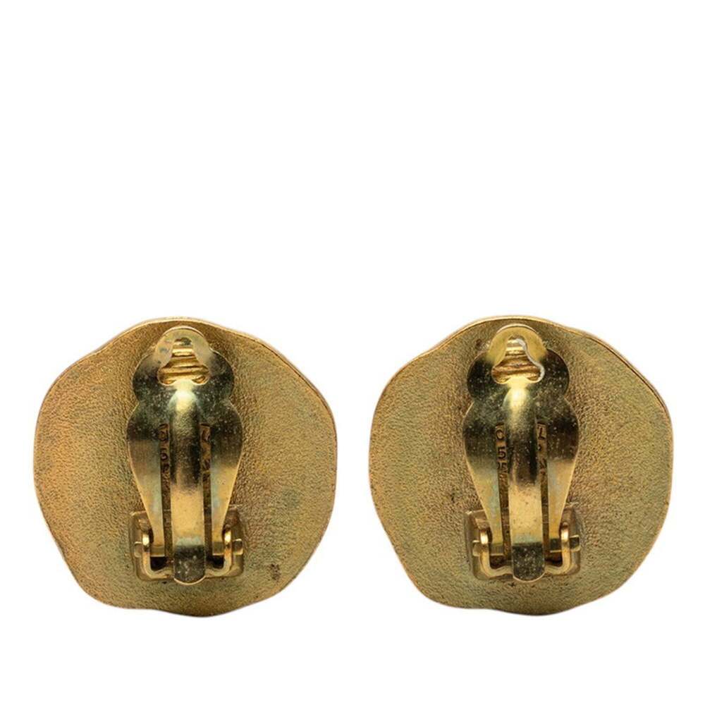 CHANEL Authentic Vintage Green Logo Earrings - Picture 2 of 3